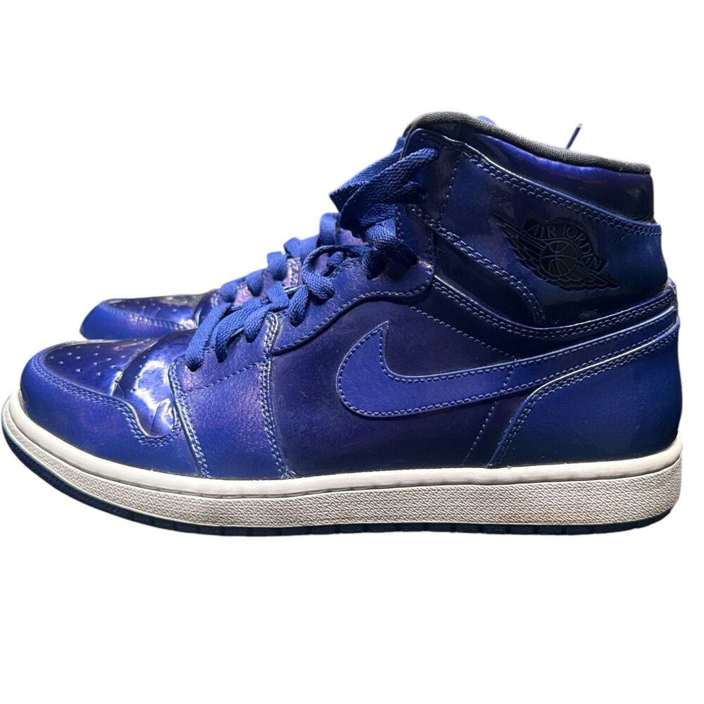 Nike Air Jordan 1 Retro High Deep Royal Blue Patent Leather - Picture 3 of 8